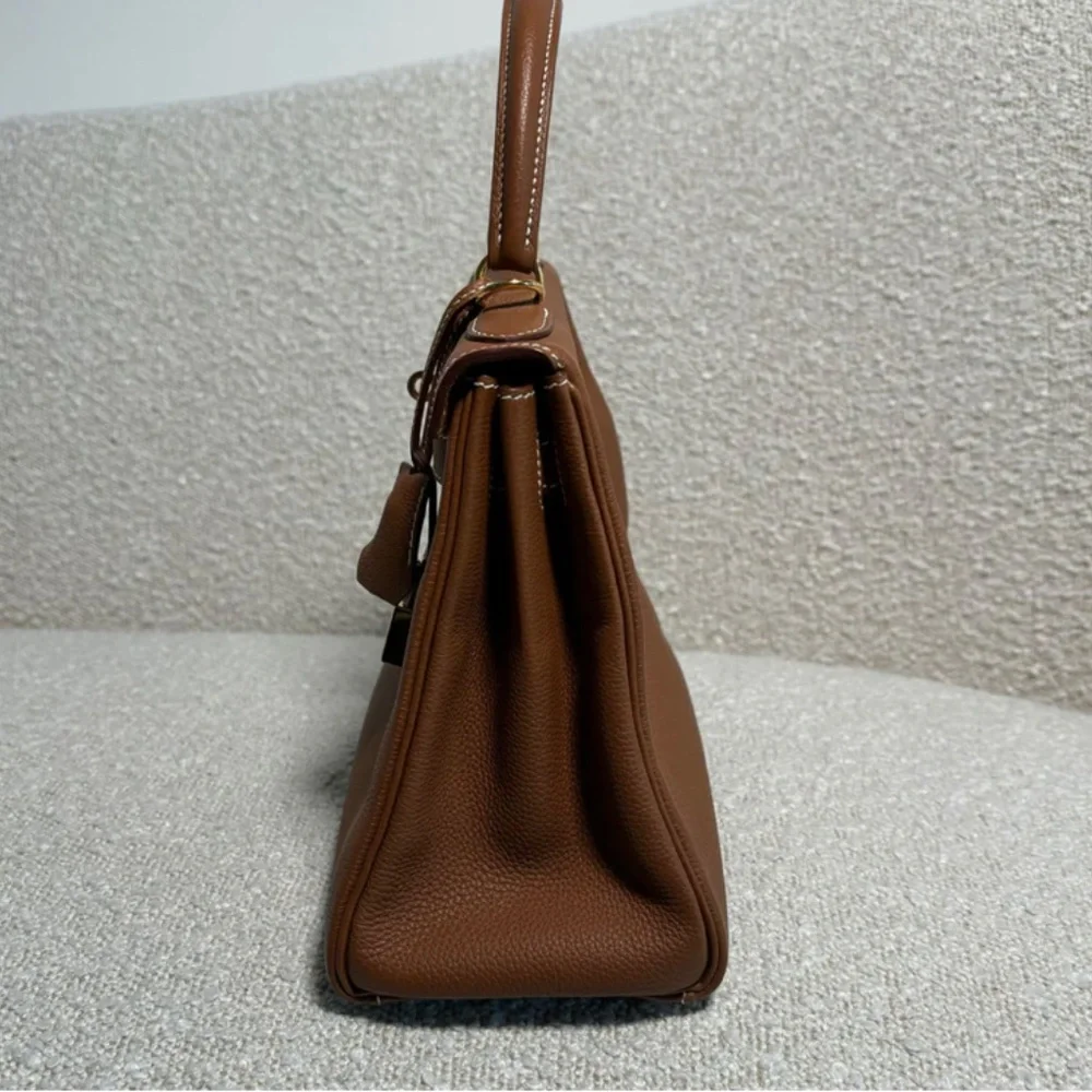 Authentic Hermes Kelly 28 Gold Togo GHW - Picture 6 of 16